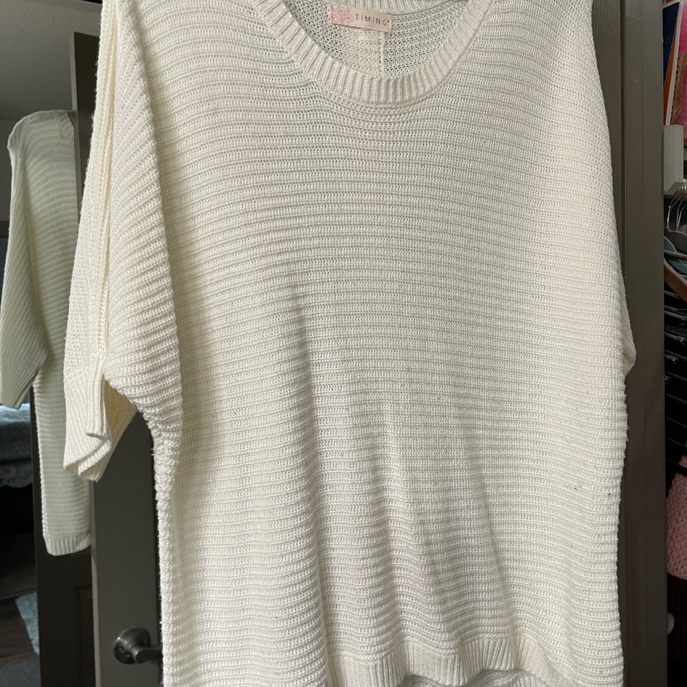 Timing Ivory Knit Pullover